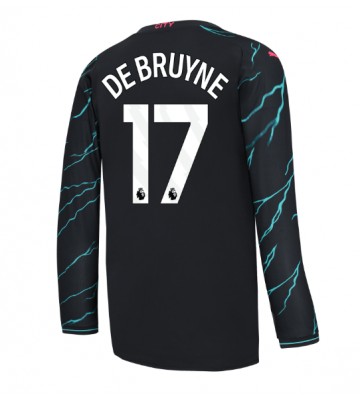 Manchester City Kevin De Bruyne #17 Koszulka Trzecich 2023-24 Długi Rękaw